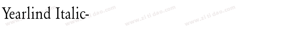 Yearlind Italic字体转换